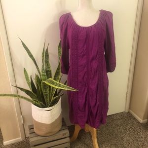 Cute Magenta Lane Bryant dress w/ crochet accents